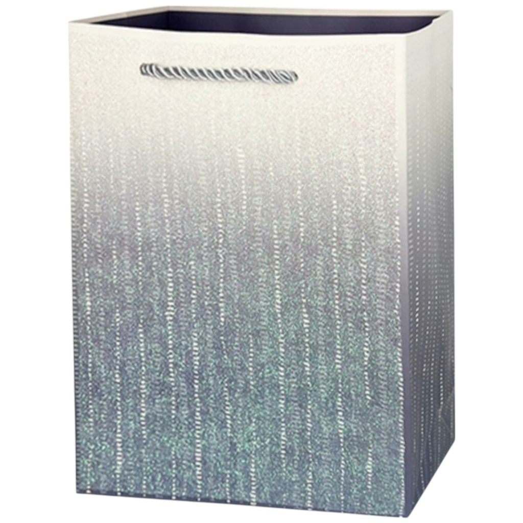 Ombre Glitter Jumbo Gift Bag Silver 