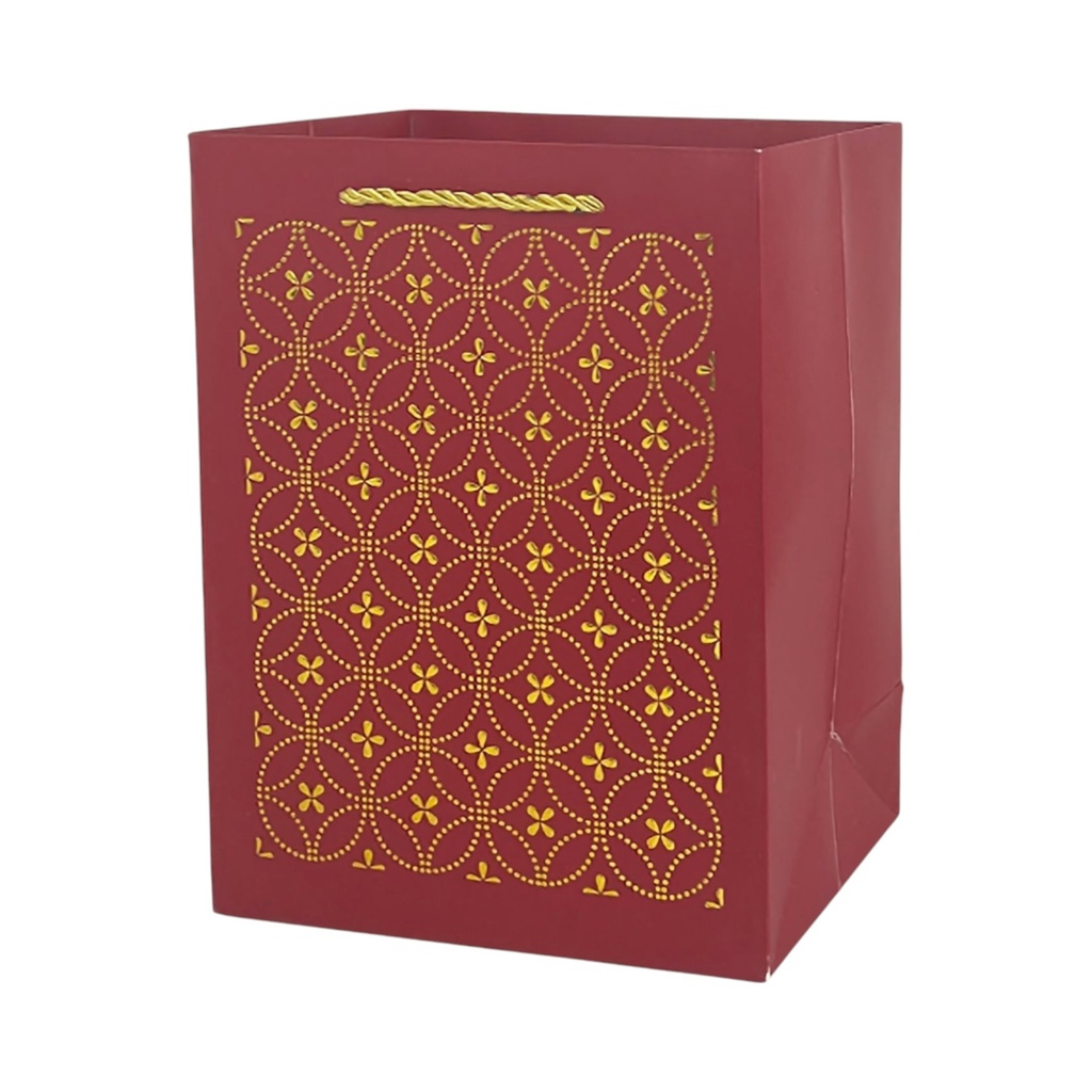 Glamorous Large Gift Bag Dark Red