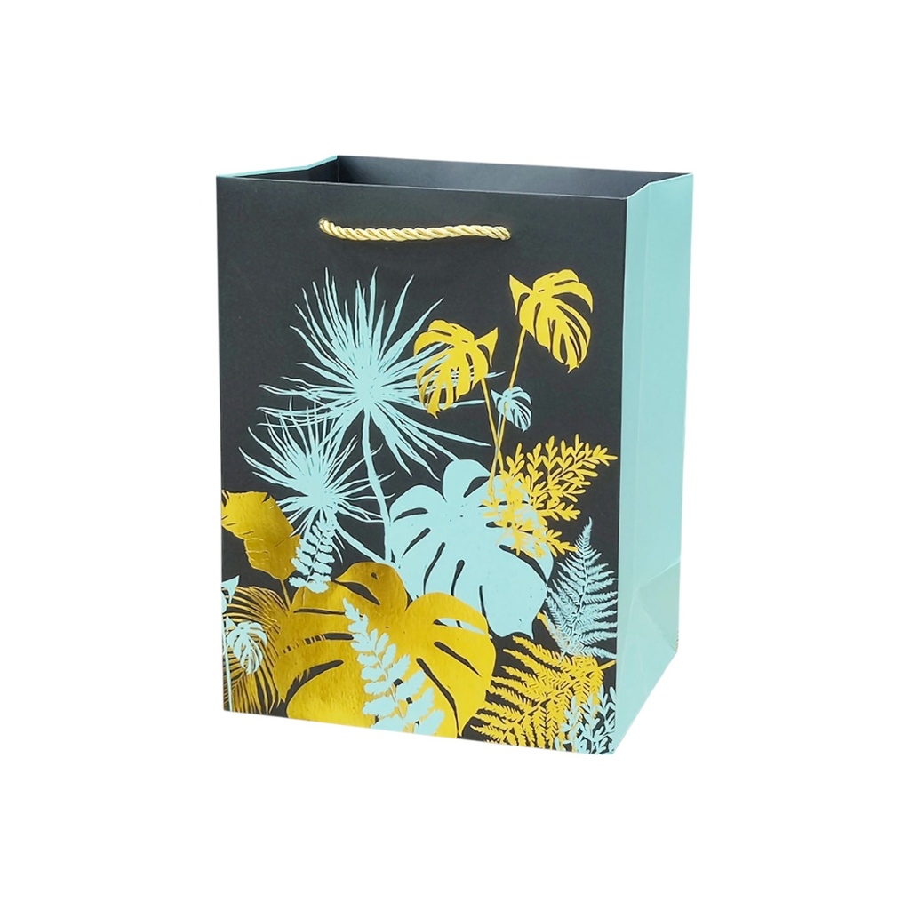 Monstera Leave Medium Gift Bag Blue