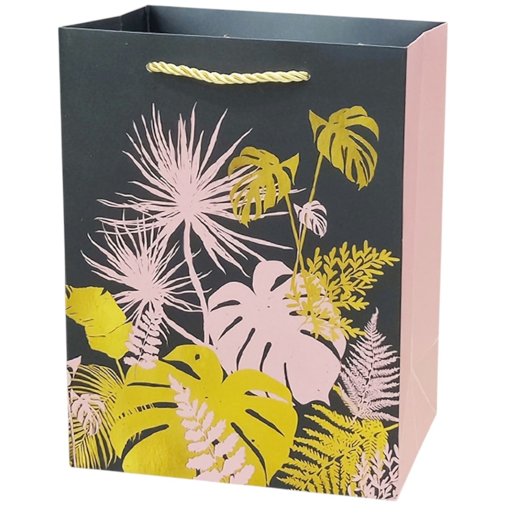  Monstera Leave Jumbo Gift Bag Pink