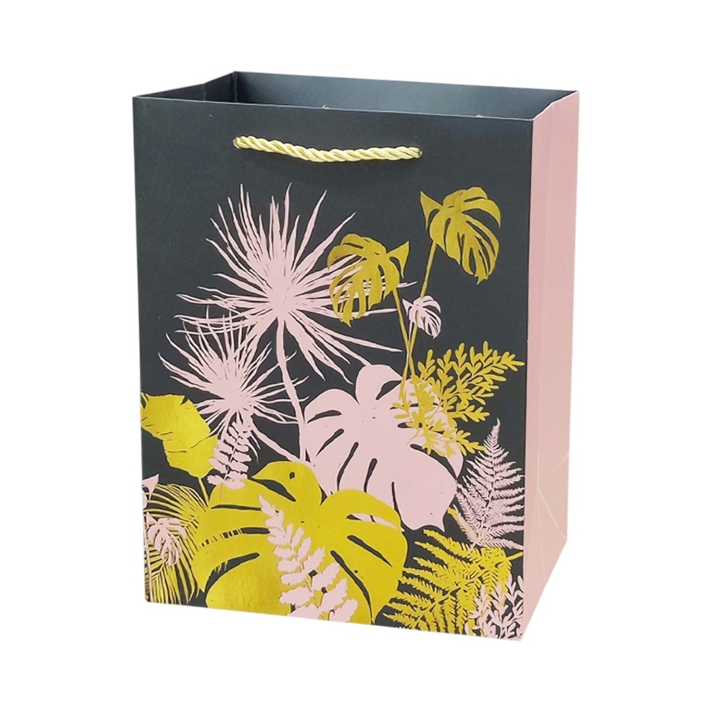  Monstera Leave Large Gift Bag Pink