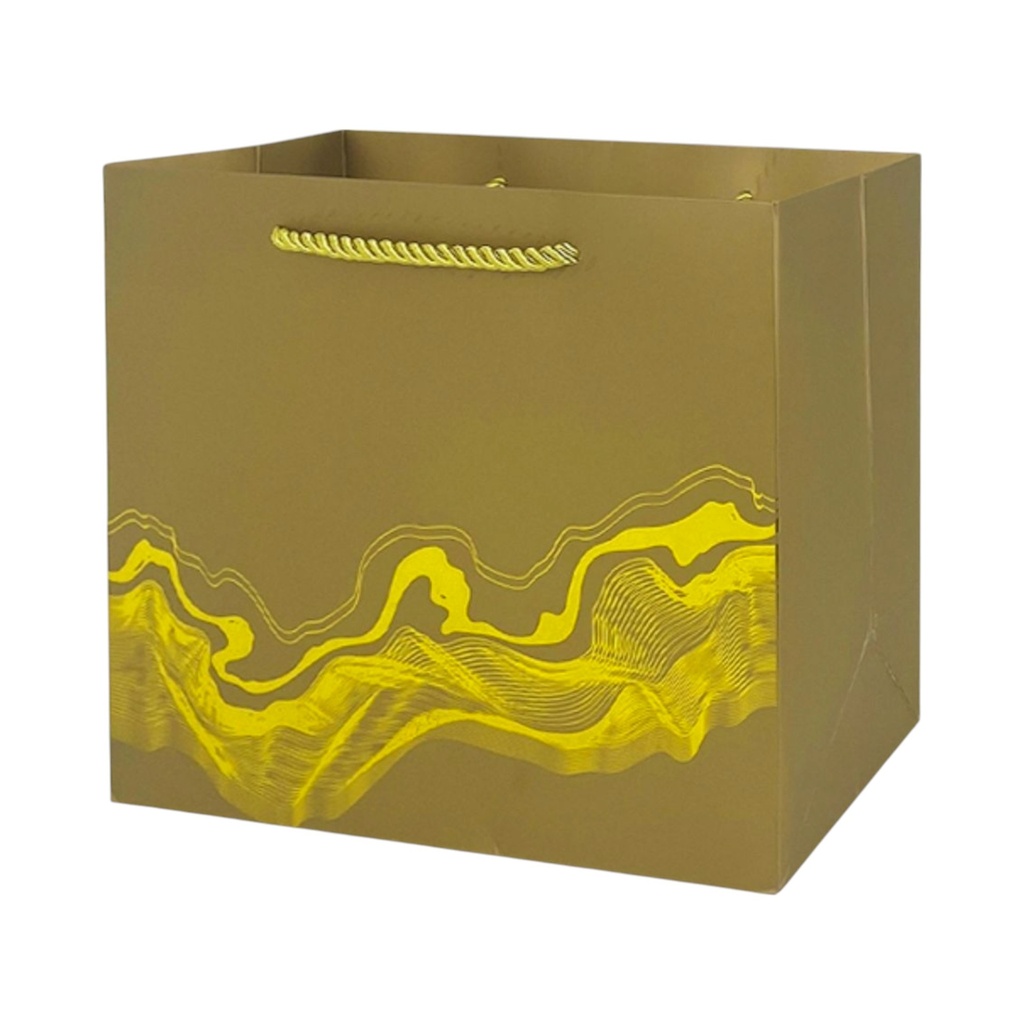   Water Painterly Large Gift Bag Gold