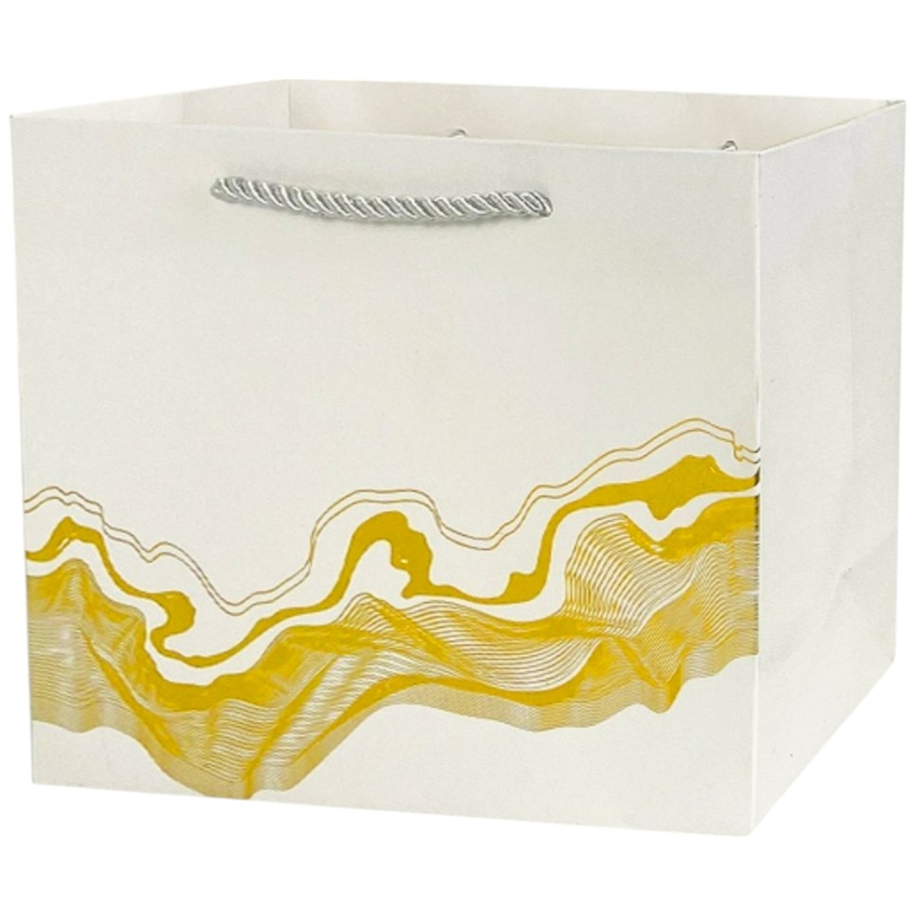   Water Painterly Jumbo Gift Bag White