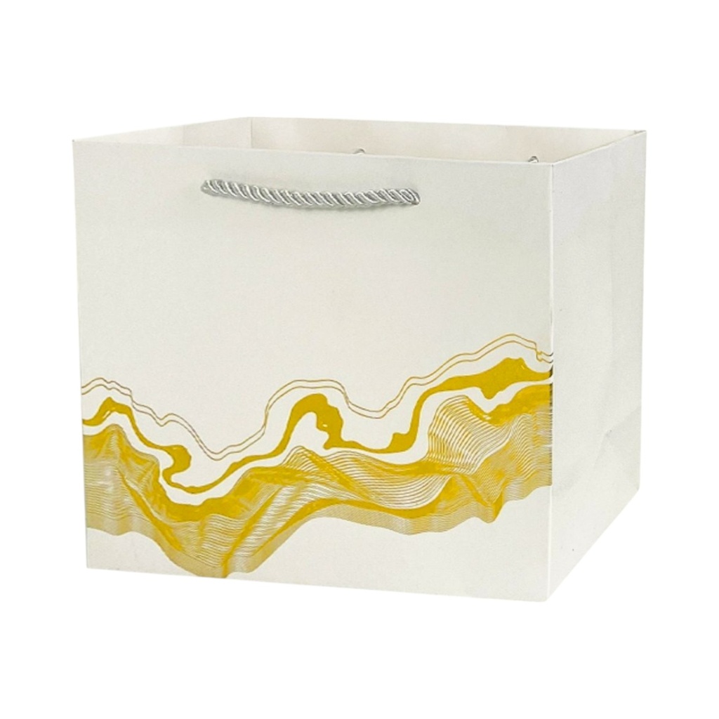   Water Painterly Large Gift Bag White