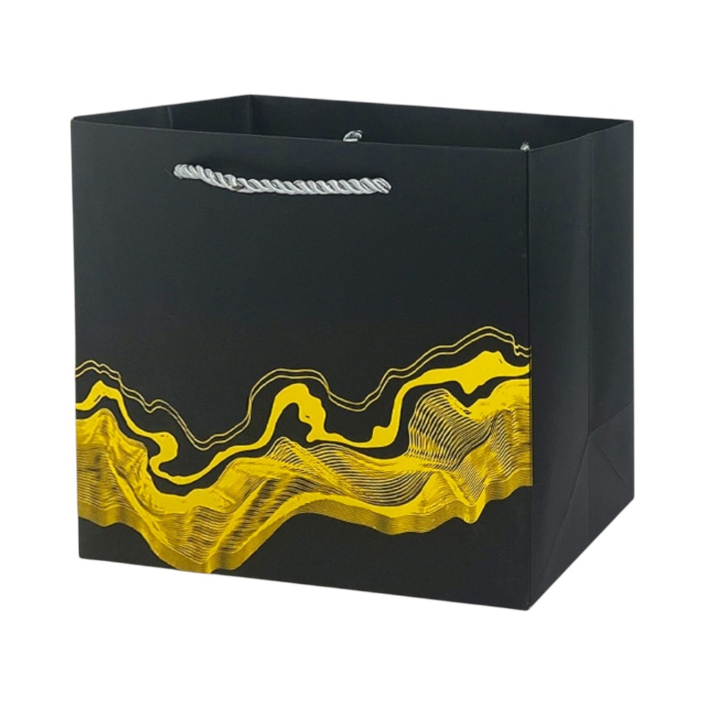   Water Painterly Large Gift Bag Balck