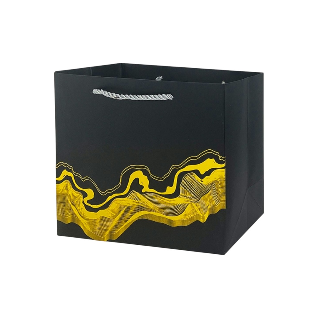   Water Painterly Medium Gift Bag Balck