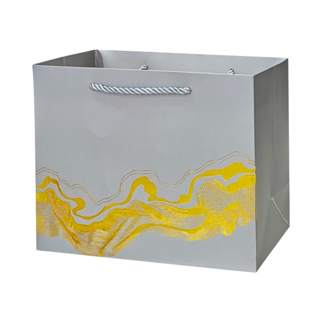   Water Painterly Large Gift Bag Silver