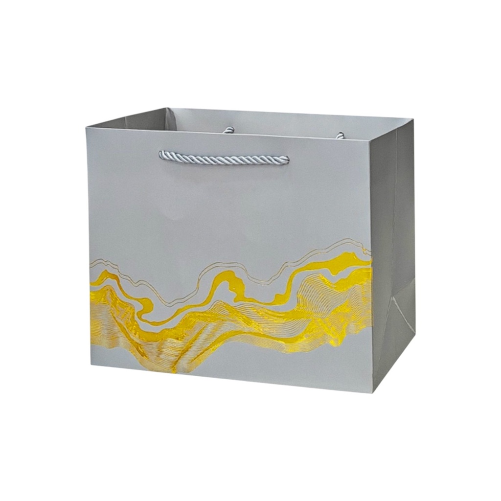   Water Painterly Medium Gift Bag Silver