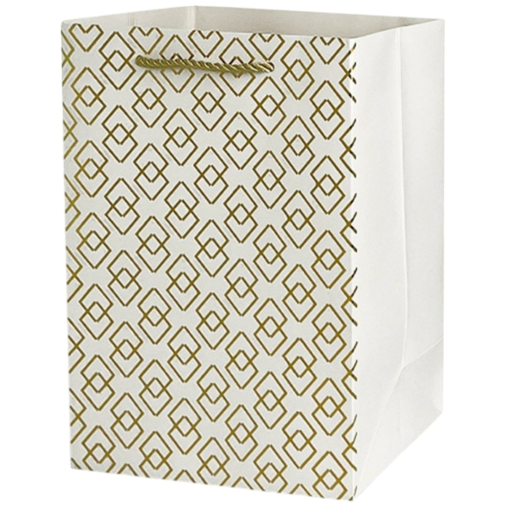  Hot Stamped Jumbo Gift Bag White