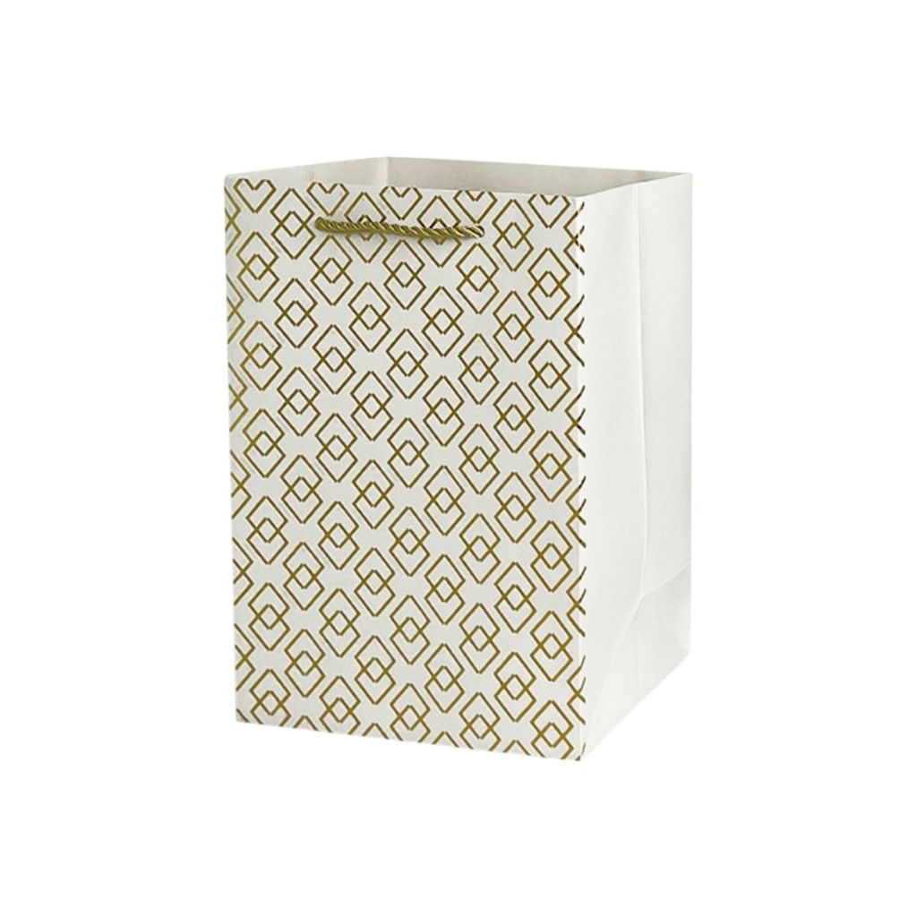  Hot Stamped Medium Gift Bag White
