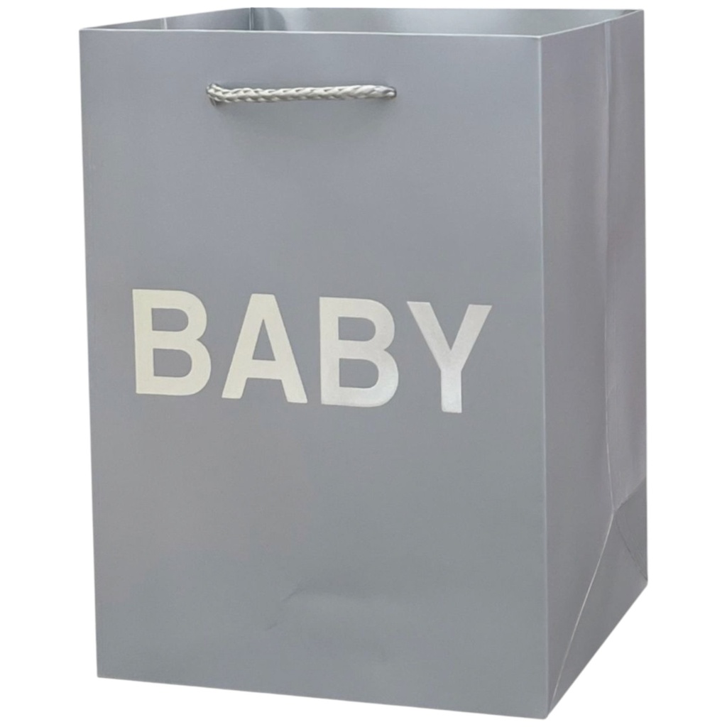 Baby Shower Jumbo Gift Bag Silver