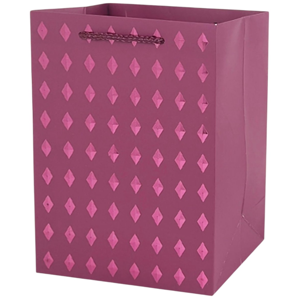  Diamond Stamp Jumbo Gift Bag Dark Pink