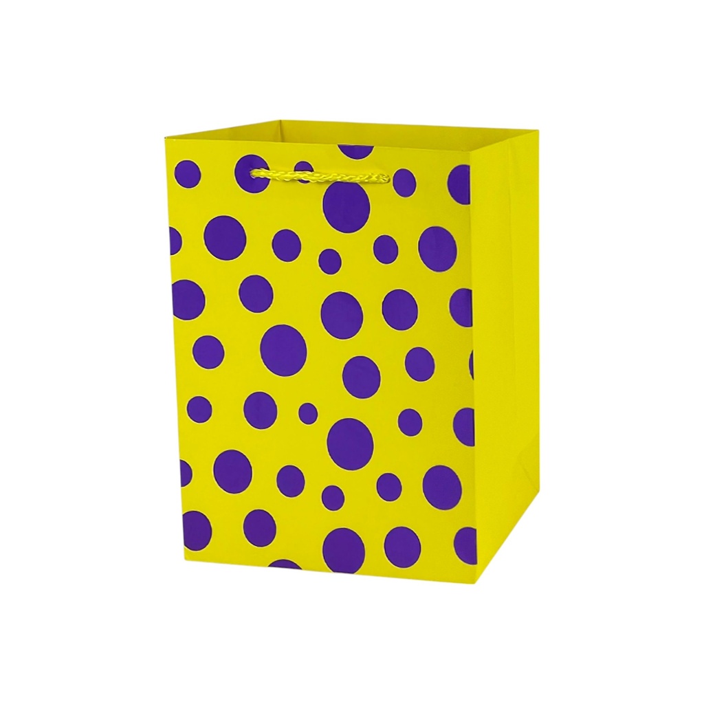  Polka Dot Medium Gift Bag Yellow