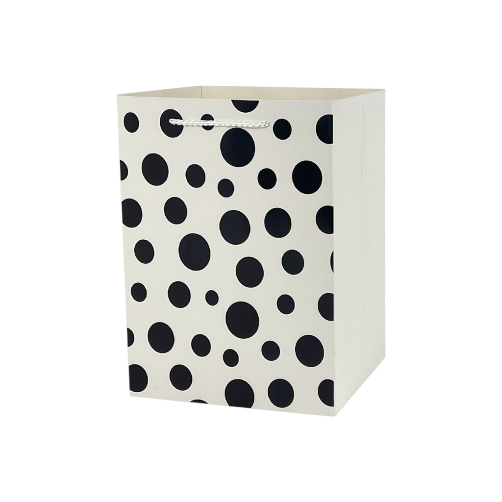  Polka Dot Medium Gift Bag White