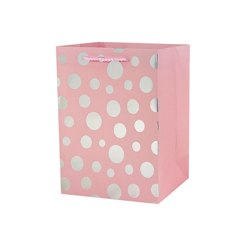  Polka Dot Medium Gift Bag Pink