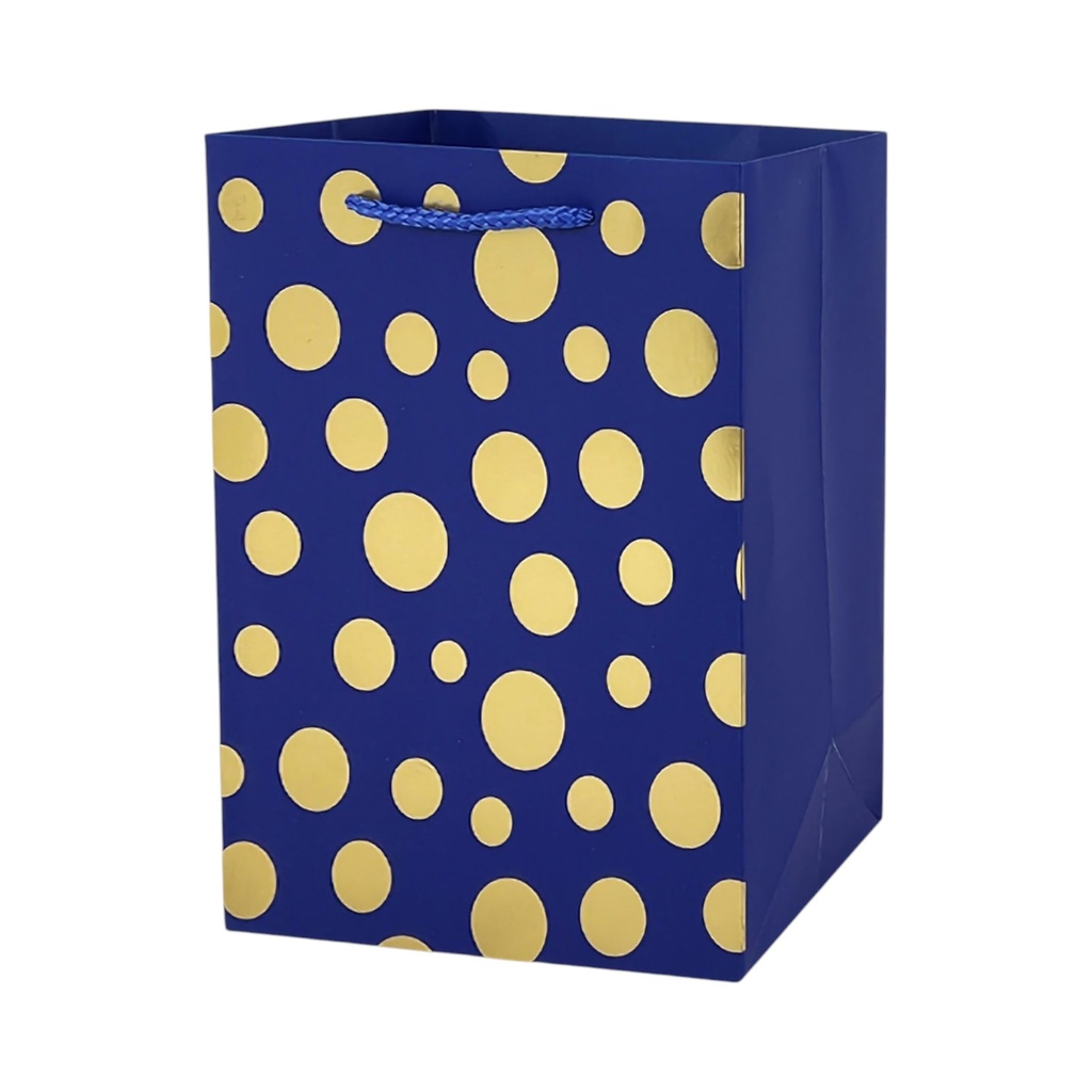  Polka Dot Large Gift Bag Dark Blue
