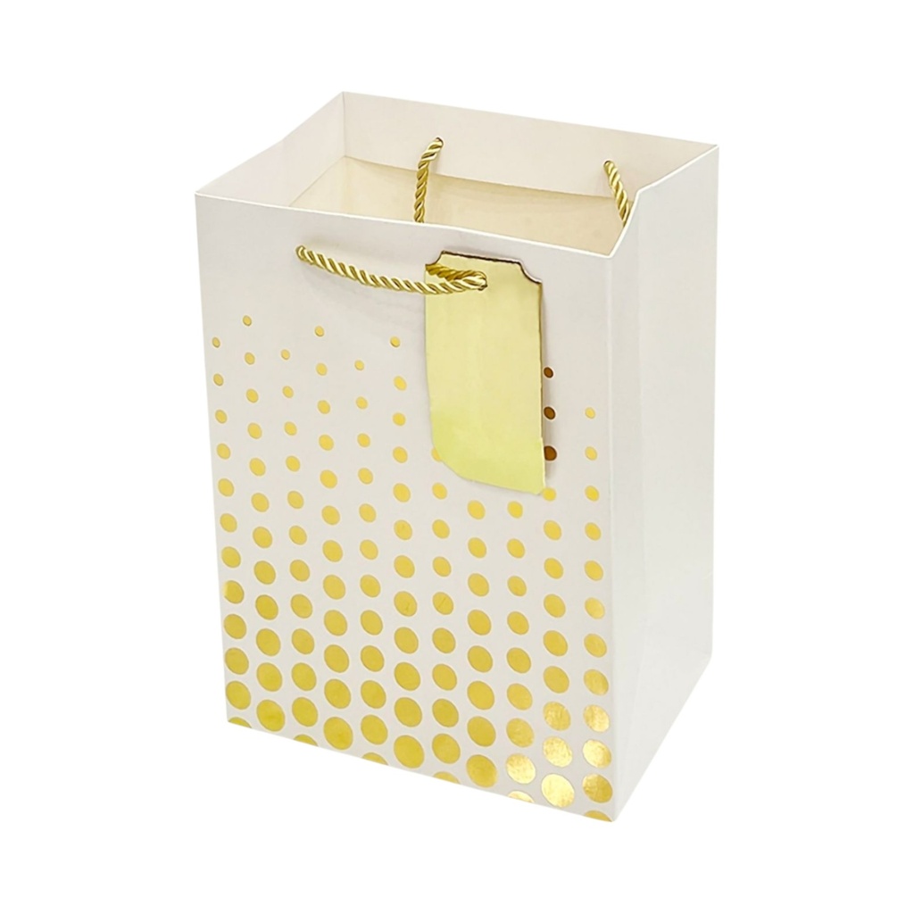 Hotstamped Dots Large Gift Bag Gold