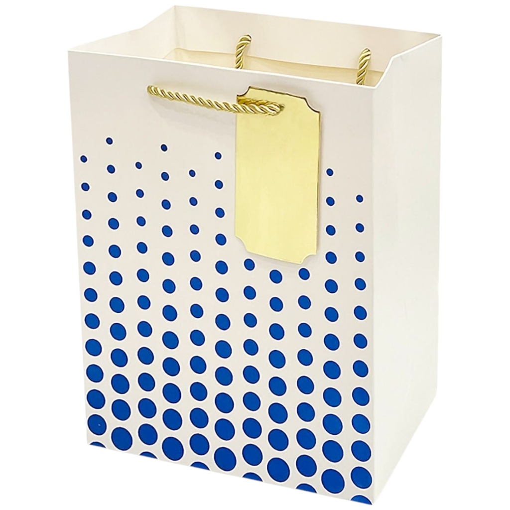 Hot-Stamped Dots Jumbo Gift Bag - Blue