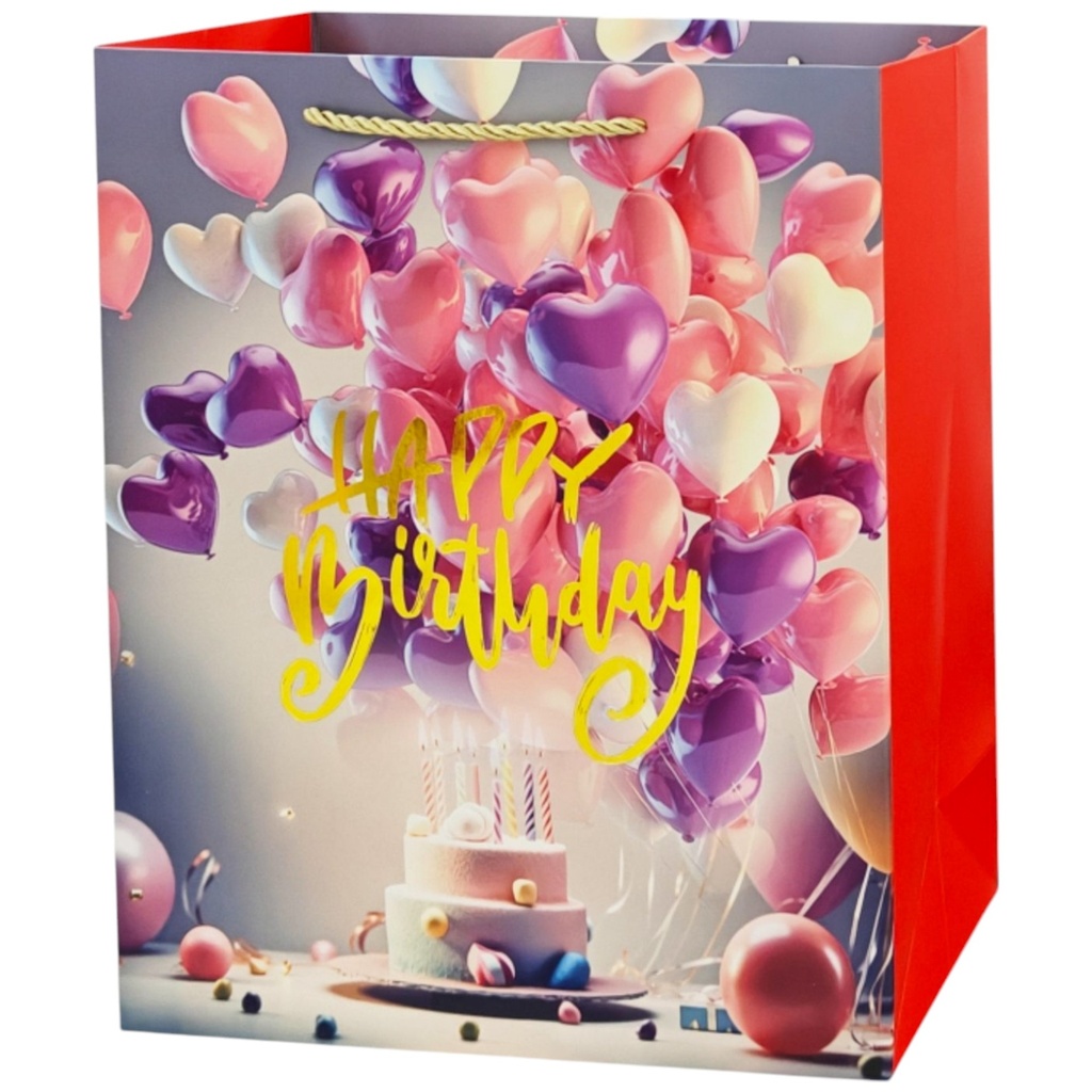 Balloon Fun HBD Jumbo Gift Bag Purple