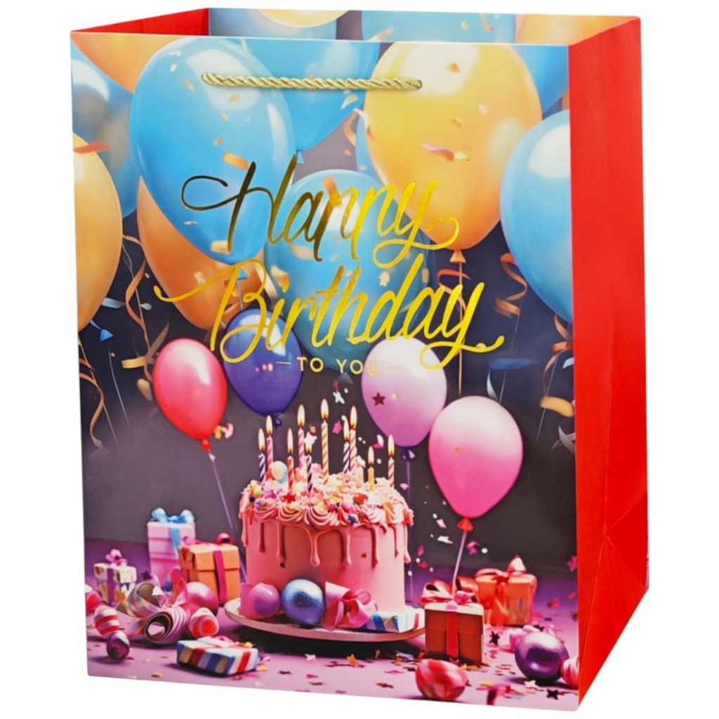Balloon Fun HBD Jumbo Gift Bag Blue