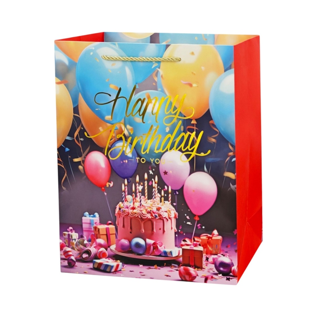 Balloon Fun HBD Large Gift Bag Blue