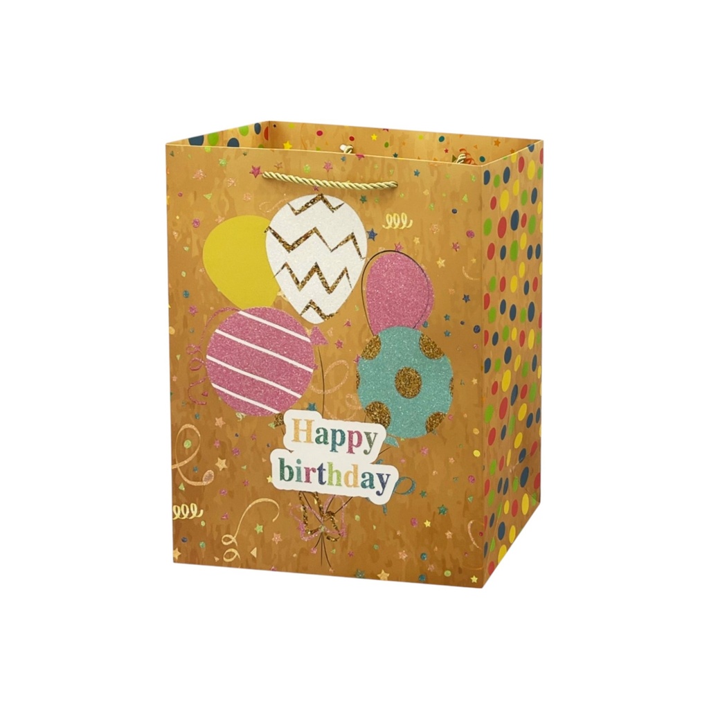 Confetti HBD Medium Gift Bag HBD Balloon
