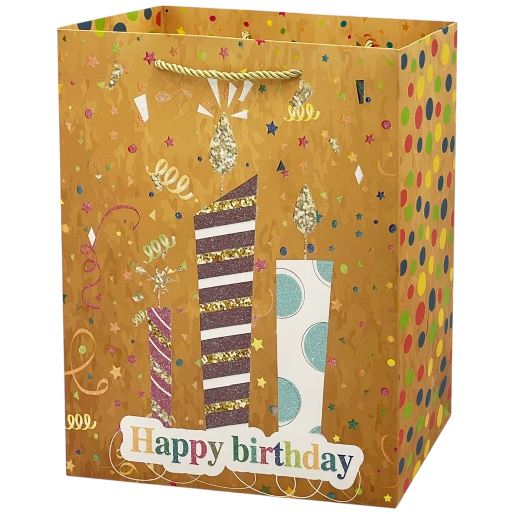 Confetti HBD Jumbo Gift Bag HBD Candle
