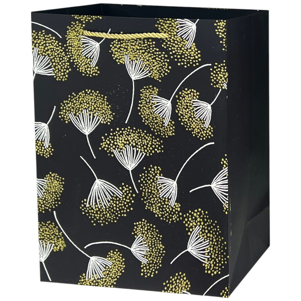 Wild Floral Jumbo Gift Bag Black
