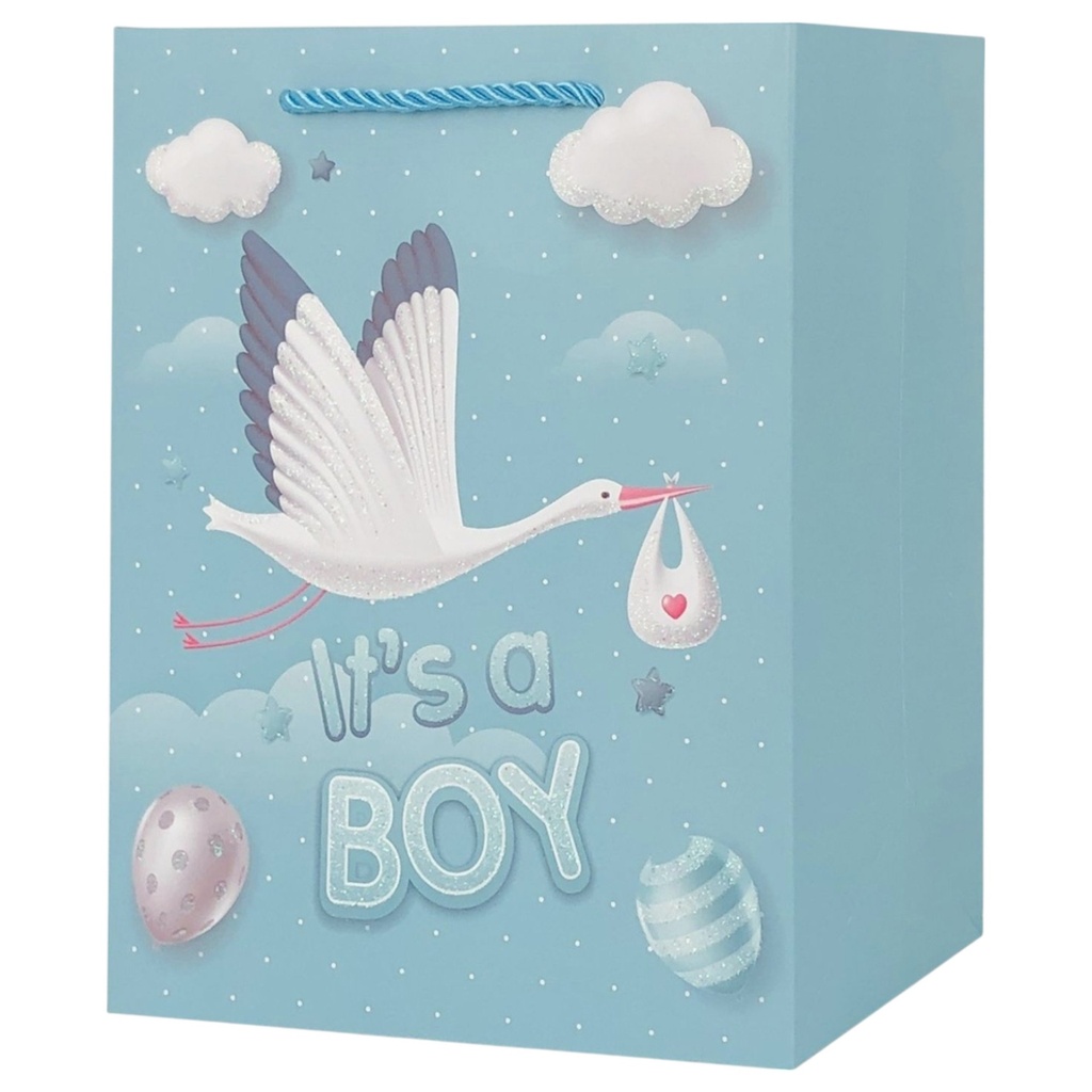 It's A boy Jumbo Gift Bag Blue Swan