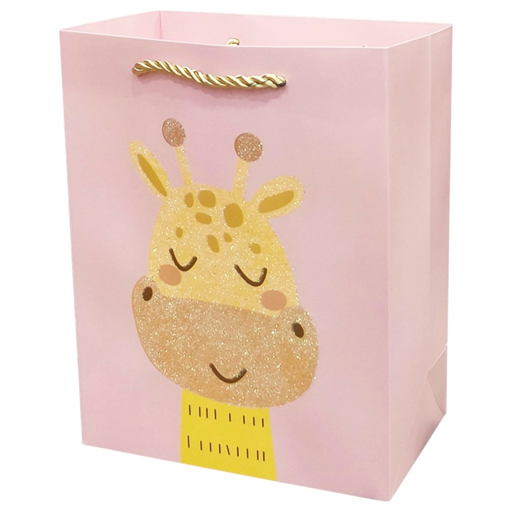 Baby Giraffe Jumbo Gift Bag Pink