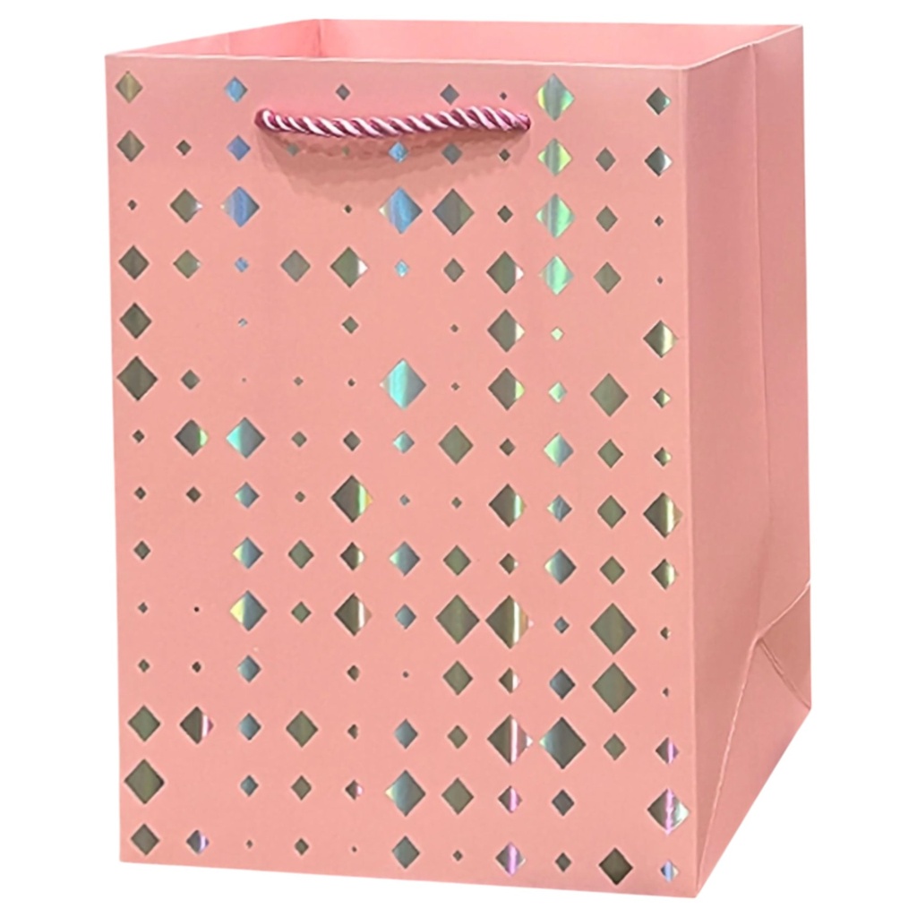 Diamond Dots Jumbo Gift Bag Pink
