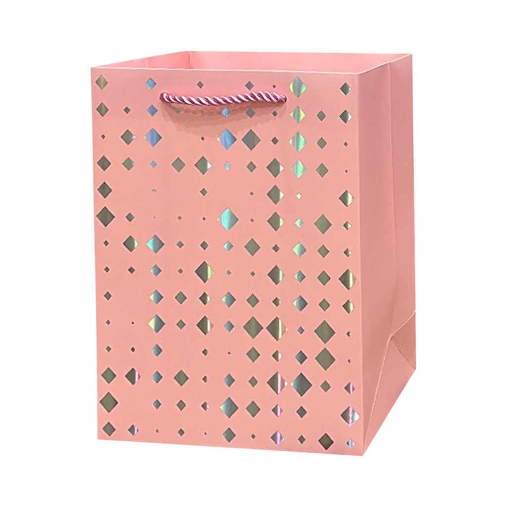 Diamond Dots Large Gift Bag Pink