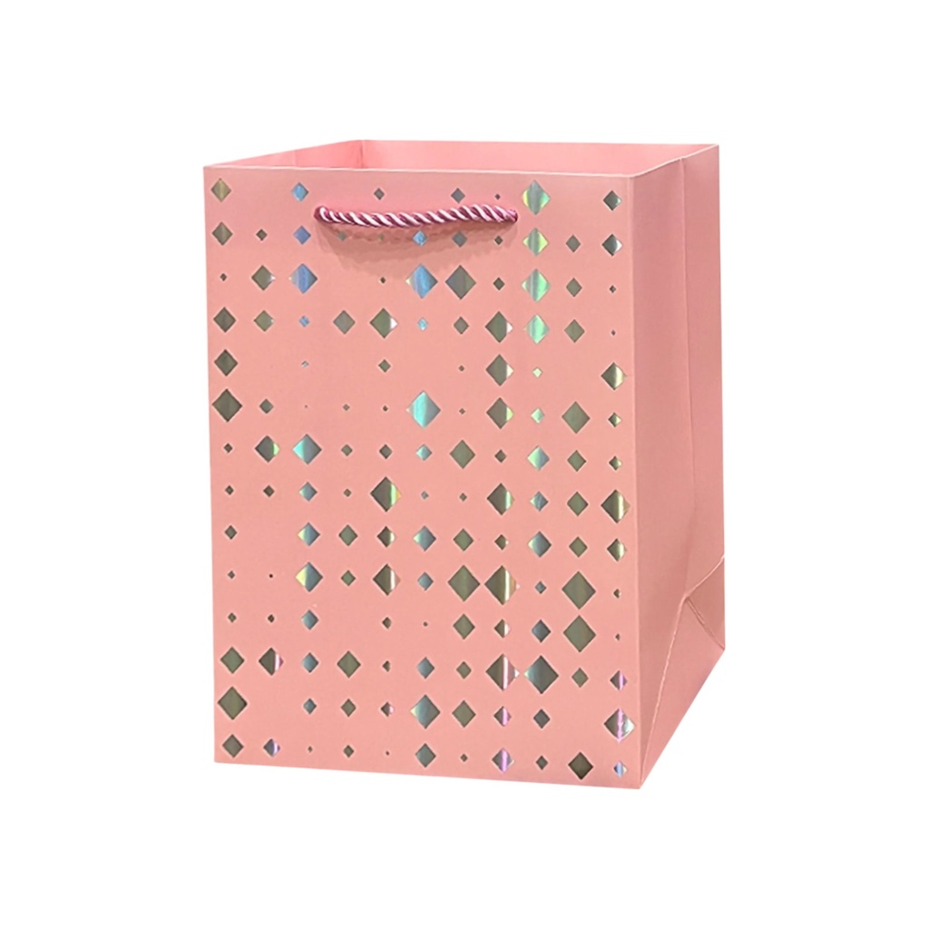 Diamond Dots Medium Gift Bag Pink