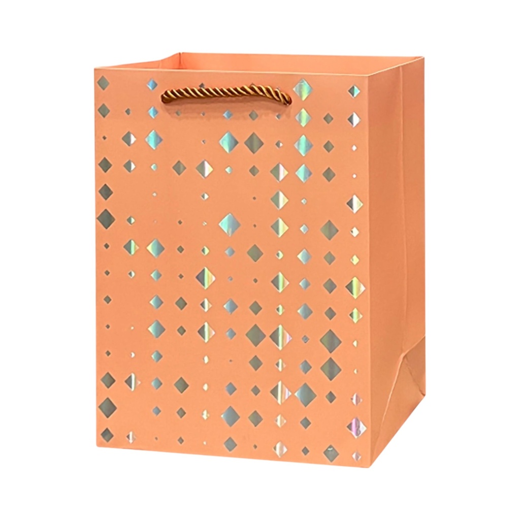 Dimoand Dots Large Gift Bag Coral