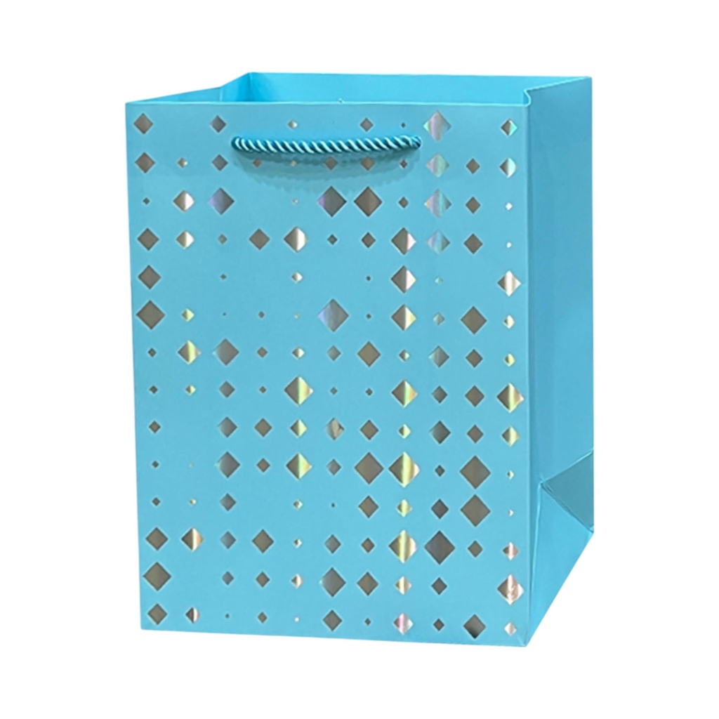 Dimoand Dots Large Gift Bag Blue