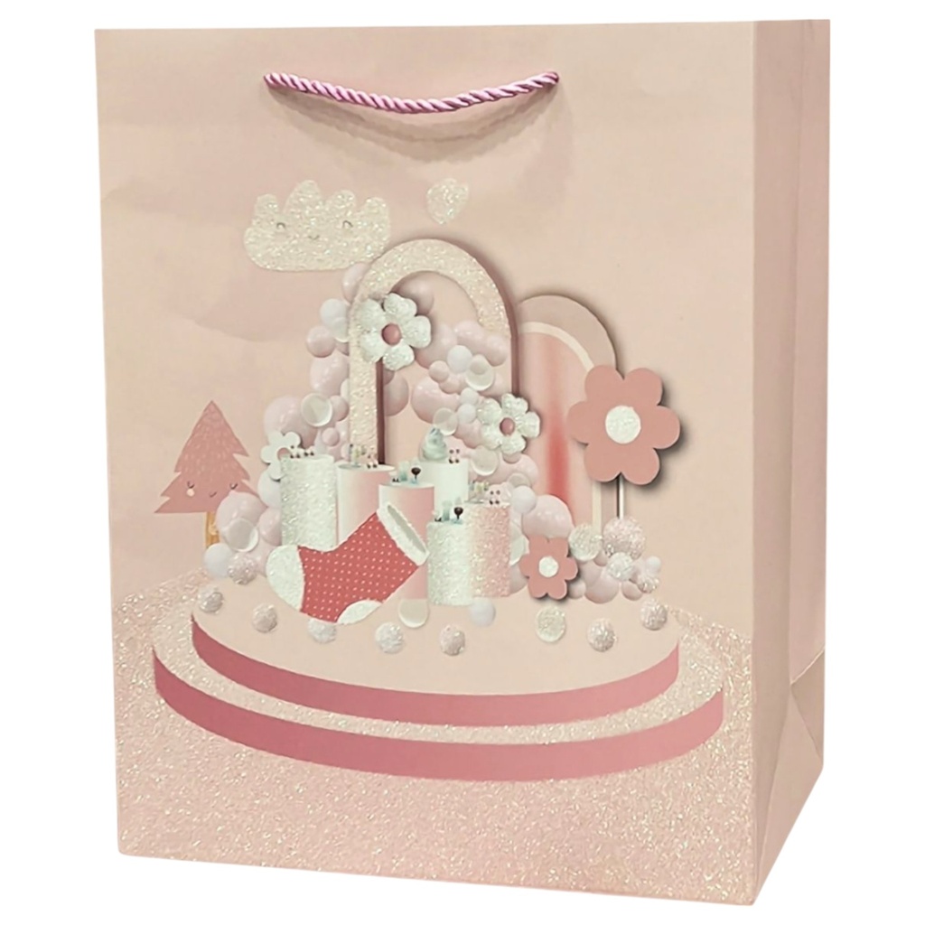 Baby Showe Jumbo Gift Bag Pink