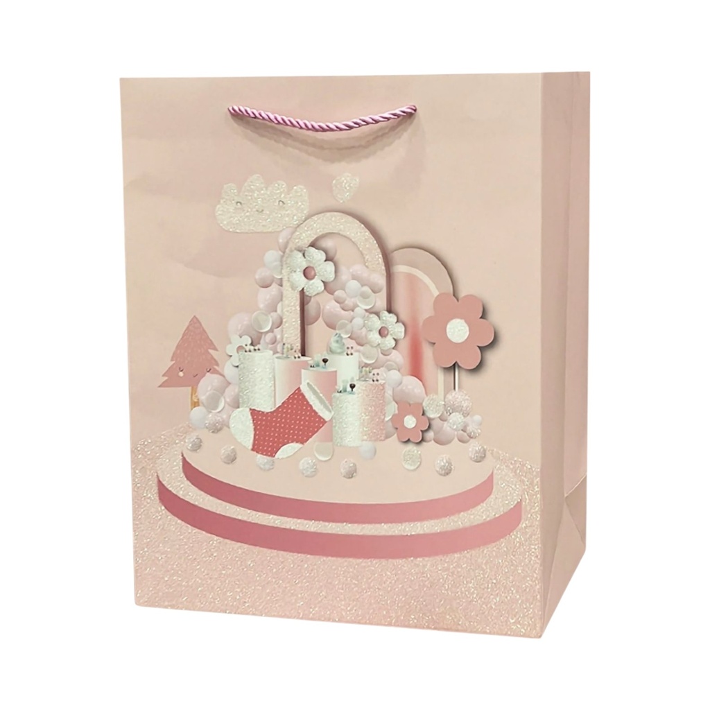 Baby Showe Large Gift Bag Pink