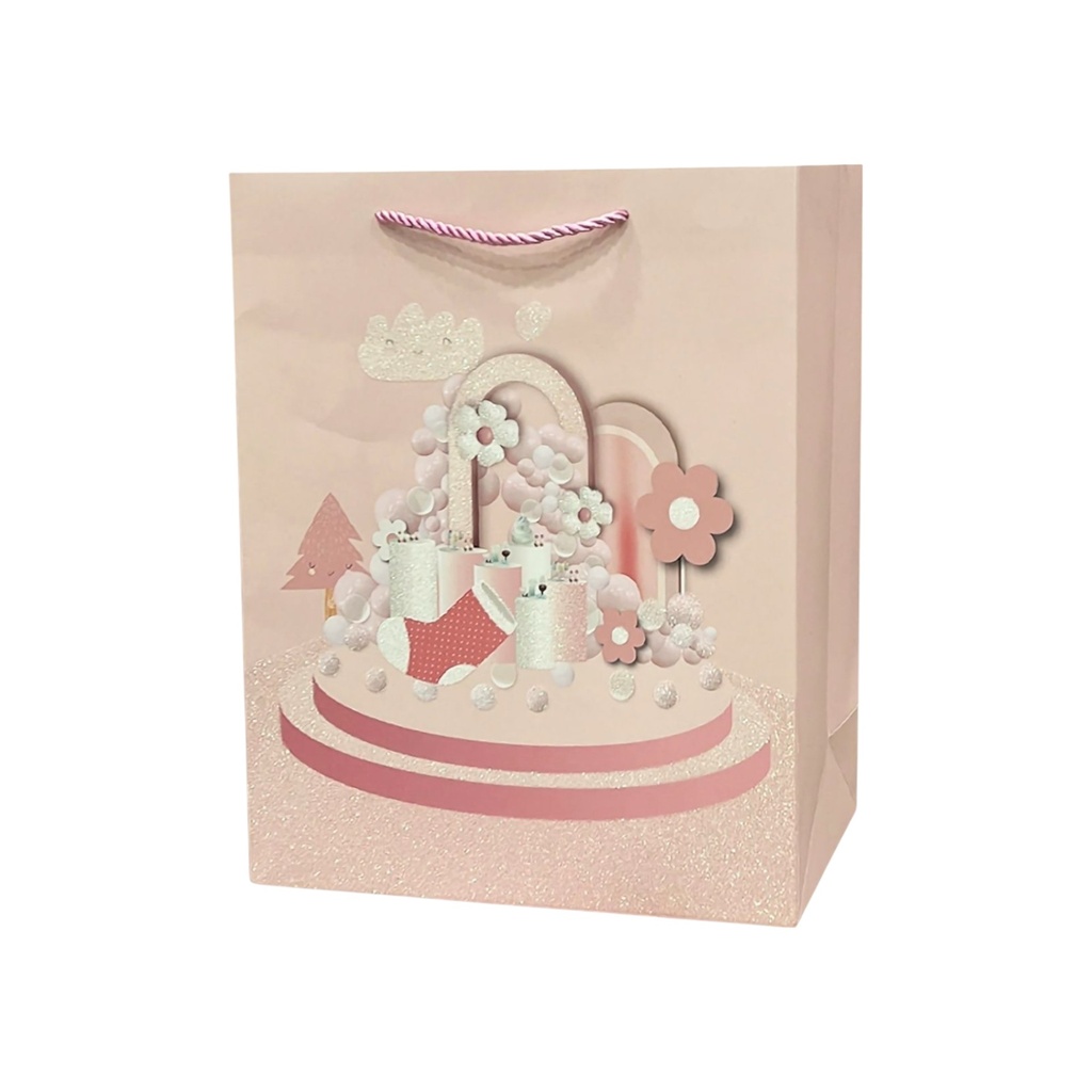 Baby Showe Medium Gift Bag Pink