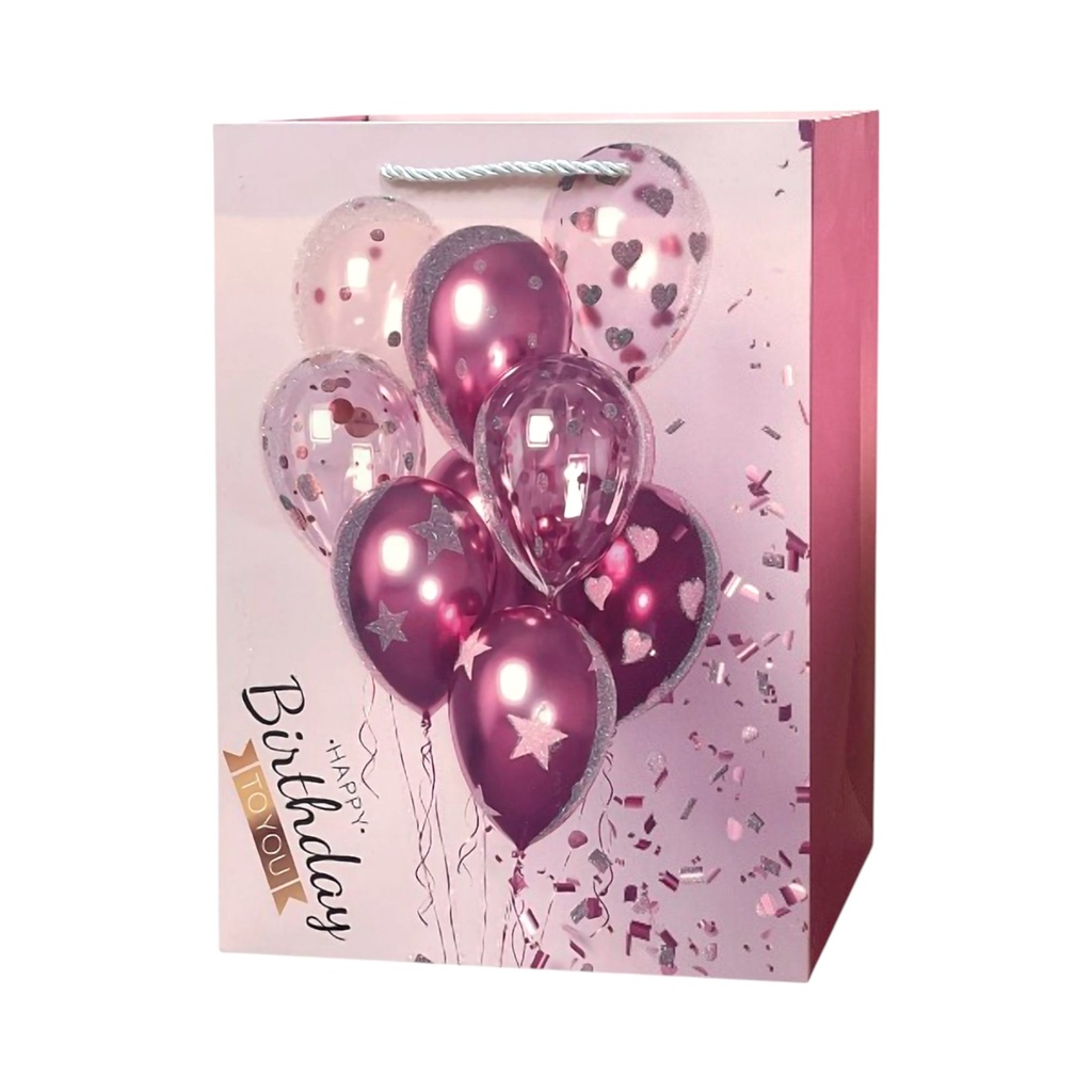 HBD Balloon Festive Large Gift Bag H.Purple