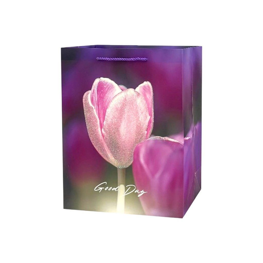 Spring Tulip Medium Gift Bag Purple