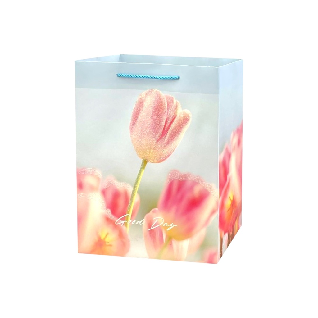Spring Tulip Medium Gift Bag Light Pink