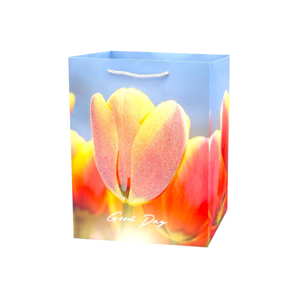 Spring Tulip Medium Gift Bag Orange