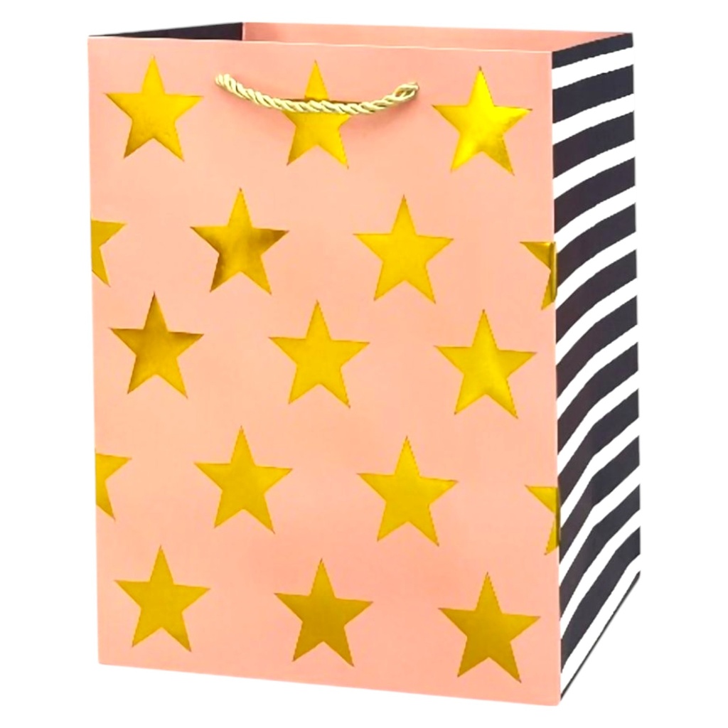 Stars & line Jumbo Gift Bag Rose Gold