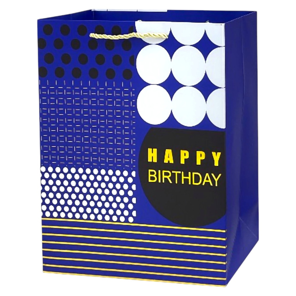 HBD Gentelmen Jumbo Gift Bag Blue