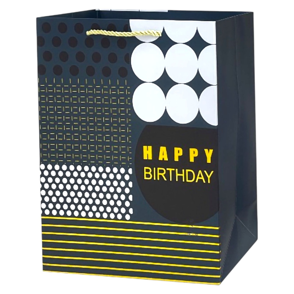 HBD Gentelmen Jumbo Gift Bag Black