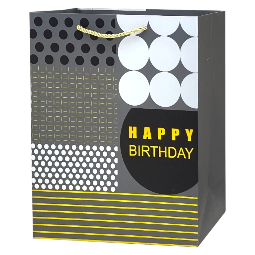 HBD Gentelmen Jumbo Gift Bag Silver