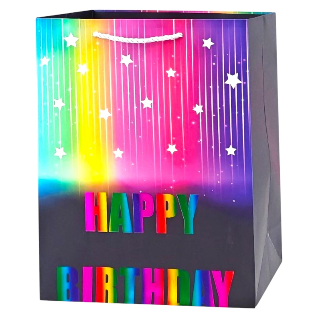 Rainbow HBD Jumbo Gift Bag Stars