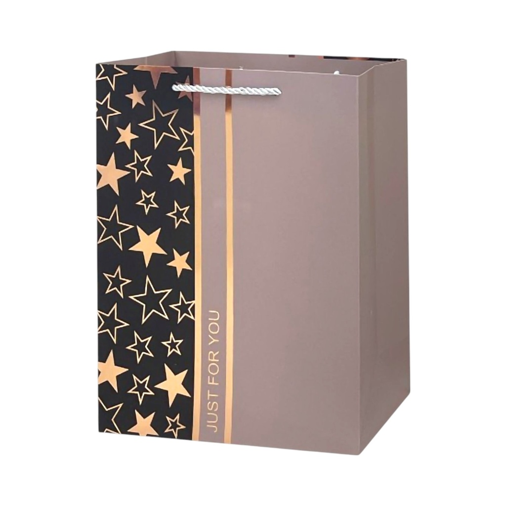 Retro Style HBD Large Gift Bag  Rosegold