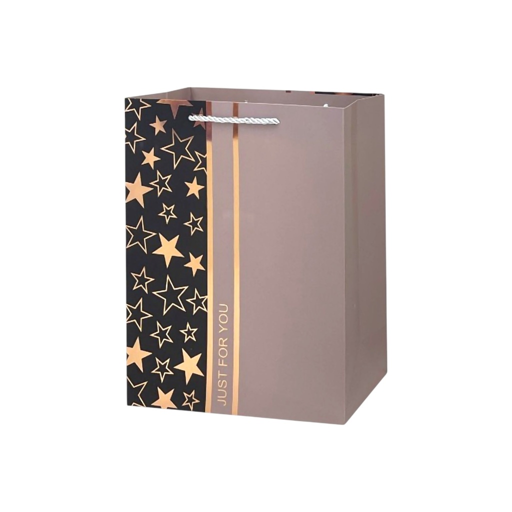 Retro Style HBD Medium Gift Bag Rose Gold