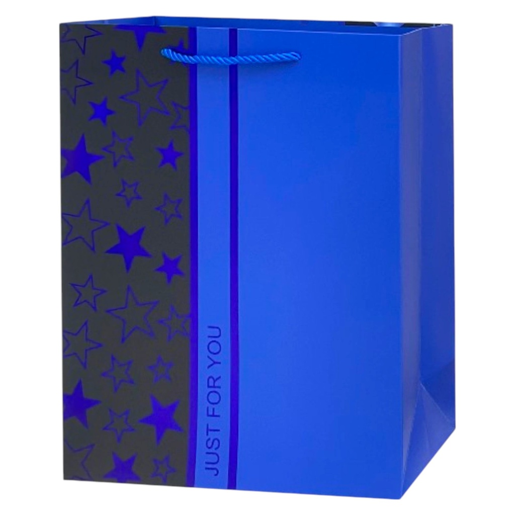Retro Style HBD Jumbo Gift Bag Dark Blue